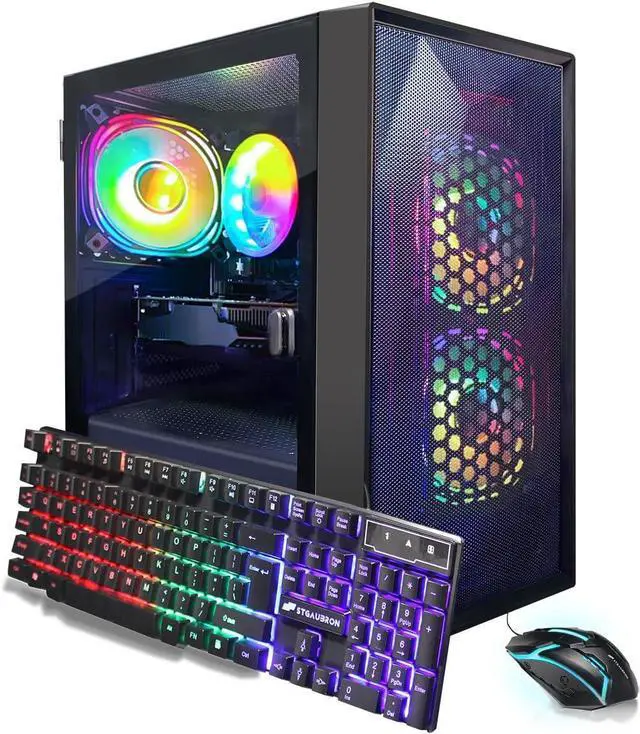 STGAubron Gaming PC Computer Desktop Intel Core i5-9400F up to 4.1Ghz GeForce GTX 750 Ti 4G Graphics 16G DDR4 RAM 512G SSD WIN11H