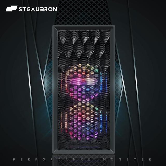 STGAubron Gaming PC Computer Desktop Intel Core I7 8th Gen Up To 4.1GHz Radeon RX 590 8G Graohics 16G DDR4 RAM 512G SSD WIN11H