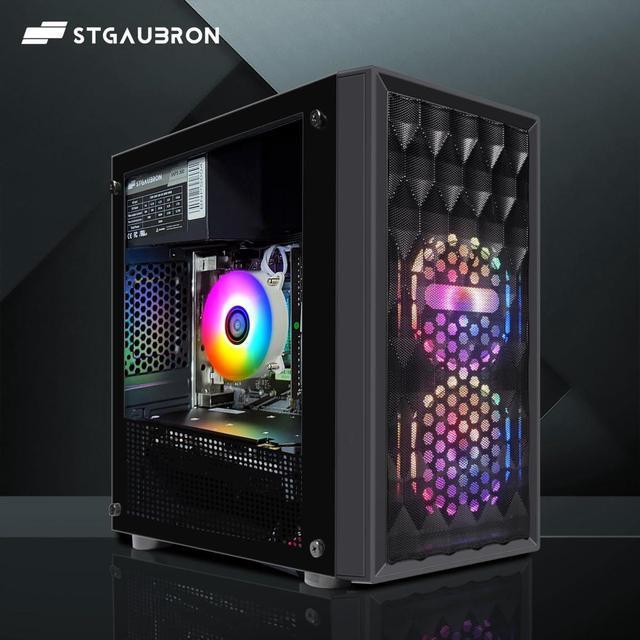 STGAubron Gaming PC Computer Desktop Intel Core I7 8th Gen Up To 4.1GHz Radeon RX 590 8G Graohics 16G DDR4 RAM 512G SSD WIN11H