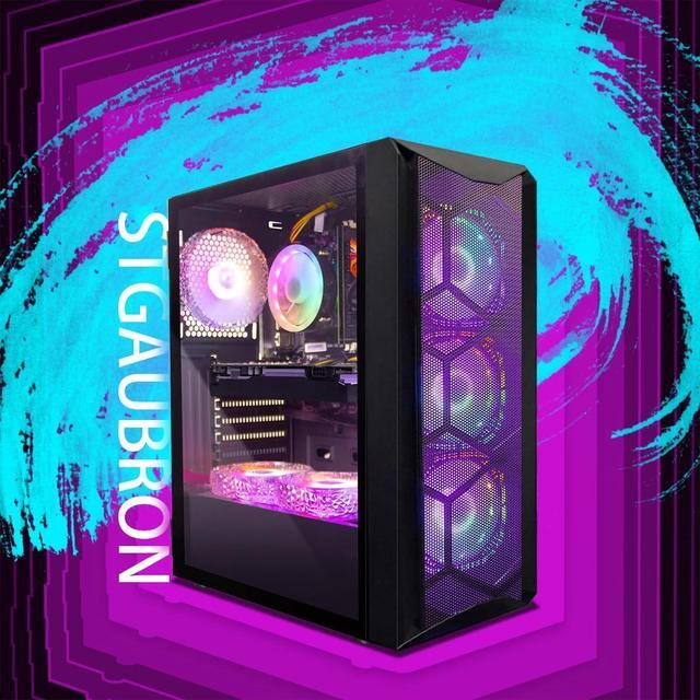 STGAubron Gaming PC Computer Desktop Intel Core I7 8th Up To 4.1G GeForce RTX 3050 6G 16G DDR4 512G SSD WiFi 6 BT 5.2 RGB Fan X6 Windows 11 Home