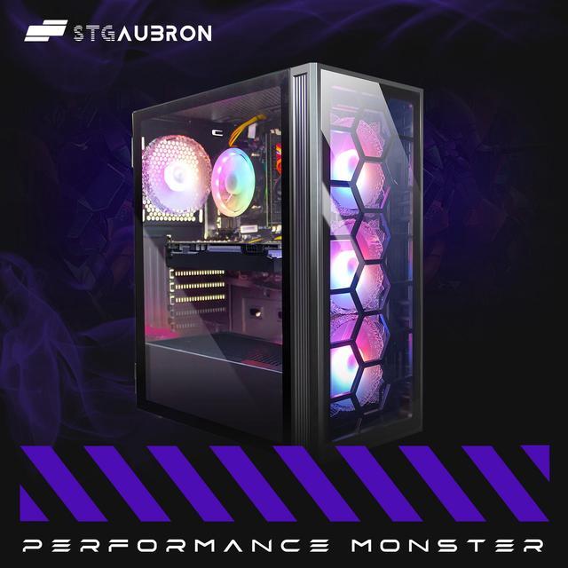 STGAubron Gaming PC Computer Desktop Intel Core I7 8th Gen Up To 4.1Ghz GeForce RTX2060 6G Graphics 16G DDR4 RAM 512G SSD WIN11H