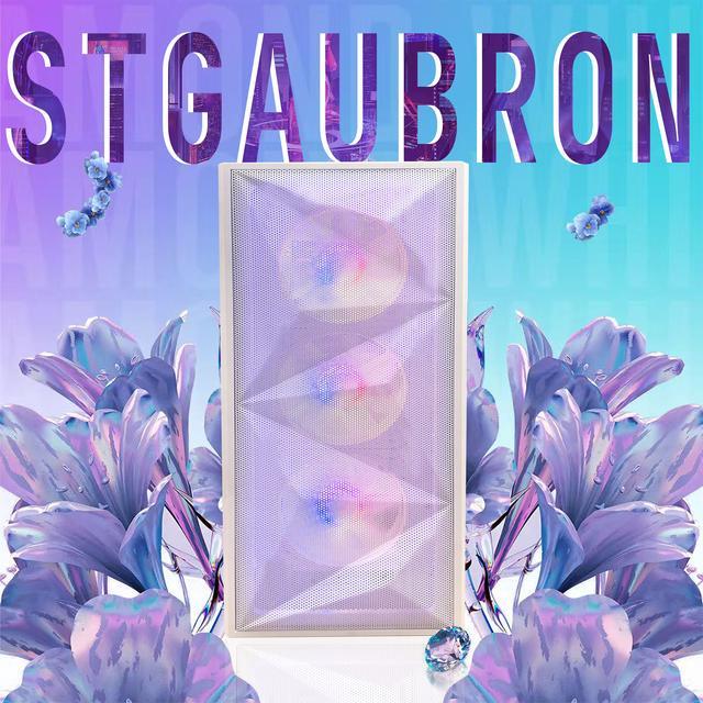 STGAubron Gaming PC Desktop Computer AMD Ryzen 5 5600GT Up To 4.6Ghz AMD Radeon RX 6500 4G Graphics 16G DDR4 RAM 1T SSD WiFi 6 & BT 5.2 RGB Fan X4 Windows 11 Home White