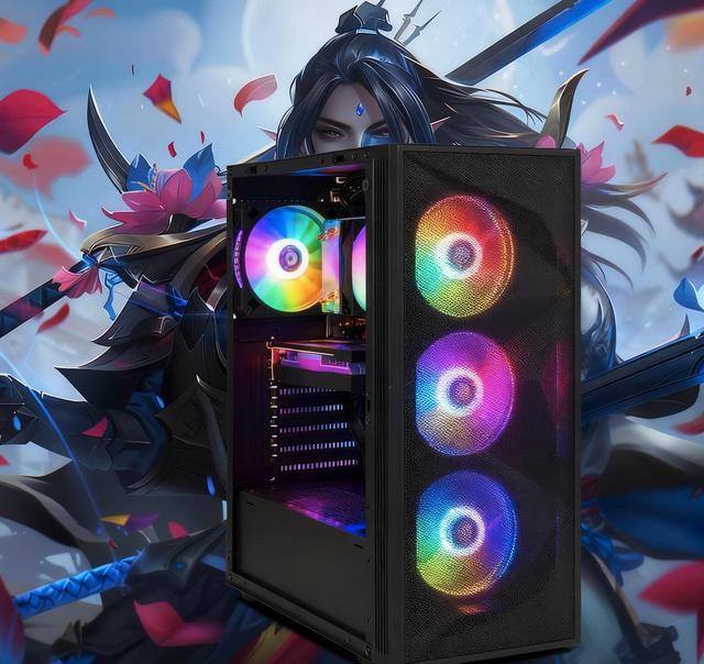 STGAubron Gaming PC Desktop Computer AMD Ryzen 7 5700X Up To 4.6Ghz GeForce RTX 3050 6G Graphics 16GB DDR4 RAM 1TB SSD WiFi 6 & BT 5.2 RGB Fan X4 Windows 11 Home