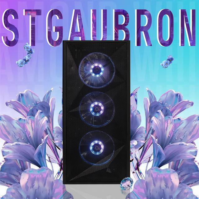 STGAubron Gaming PC Desktop Computer AMD Ryzen 7 5700X Up To 4.6Ghz GeForce RTX 3050 6G Graphics 16GB DDR4 RAM 1TB SSD WiFi 6 & BT 5.2 RGB Fan X4 Windows 11 Home