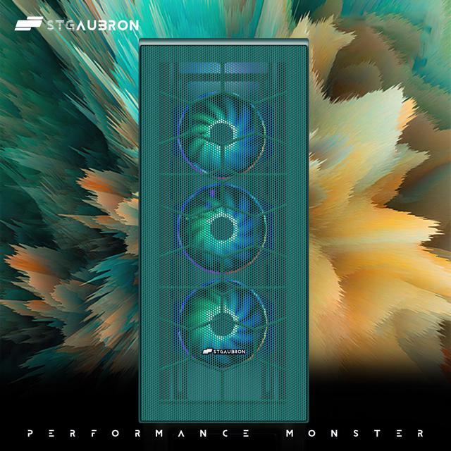 STGAubron Gaming PC Desktop GeForce RTX 3060 Ti 8G Graphics AMD Ryzen 7 5700X Up To 4.6Ghz 32G DDR4 RAM 1TB SSD 600M WiFi BT 5.0 RGB Fan X 4 Windows 11 Home