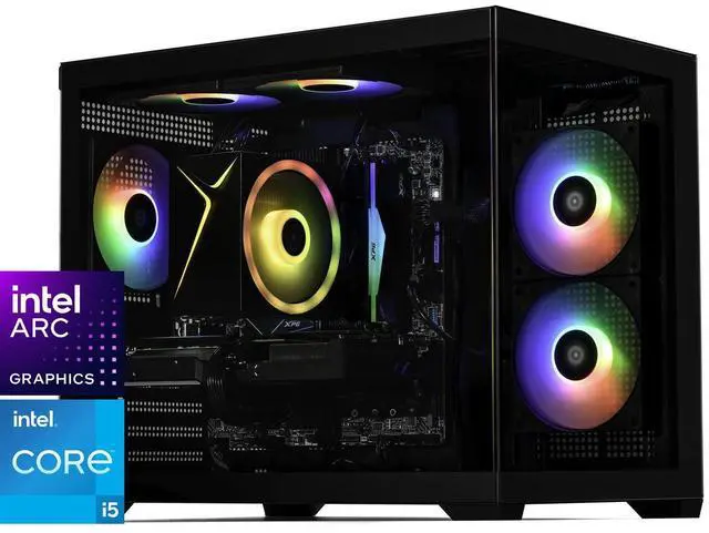 STORMCRAFT Gaming PC SIRIUS Intel Core i5-14400F Intel Arc B580 12GB OC ASROCK – AI Powered 16GB DDR5 RGB 6000MHz 1TB NVMe SSD 650W PSU Windows 11 Home - SI1440FBB-B58N1