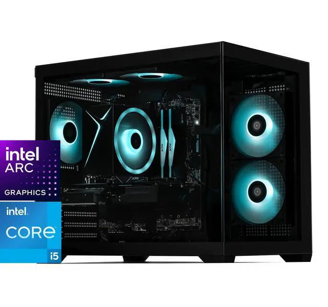 STORMCRAFT Gaming PC SIRIUS Intel Core i5-14400F Intel Arc B580 12GB OC ASROCK – AI Powered 32GB (16Gx2) DDR5 RGB 6000MHz 1TB NVMe SSD 650W PSU Windows 11 Home - SI1440FCB-B58N1