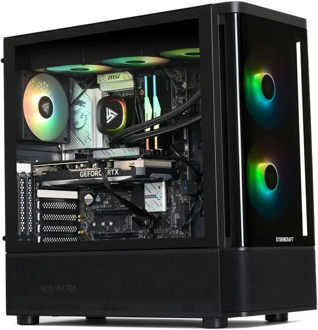 STORMCRAFT Gaming PC SKYHAWK PRO AMD Ryzen 7 7800X3D NVIDIA GeForce RTX 5070 – AI Powered 32GB DDR5 6000MHz RGB 2TB NVMe SSD 360mm AIO 850W PSU Windows 11 Home - SP780XDCC-570N1