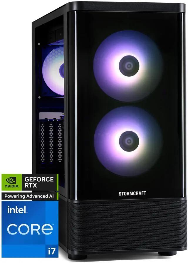 STORMCRAFT Gaming PC SKYHAWK PRO Intel Core i7-14700F NVIDIA GeForce RTX 5070 – AI Powered 32GB DDR5 6000MHz RGB 2TB NVMe SSD 850W PSU Windows 11 Home - SP1470FCC-570N1
