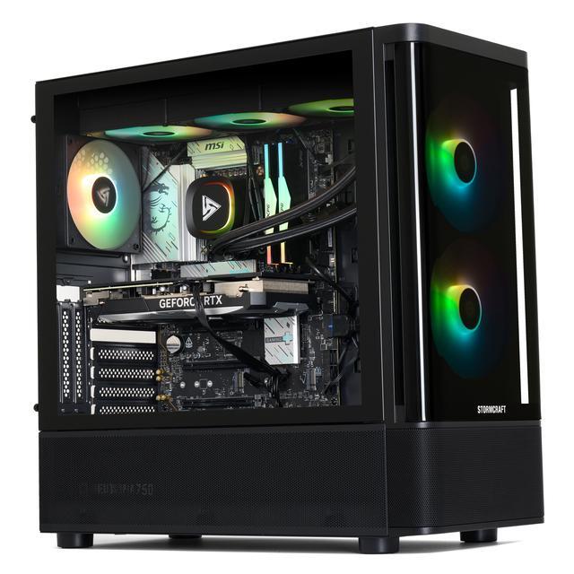 STORMCRAFT Gaming PC SKYHAWK PRO Intel Core I9-14900KF NVIDIA GeForce RTX 5070 Ti – AI Powered 32GB DDR5 6000MHz RGB 2TB NVMe SSD 360mm AIO 850W PSU Windows 11 Home - SP149KFCC-57TN1