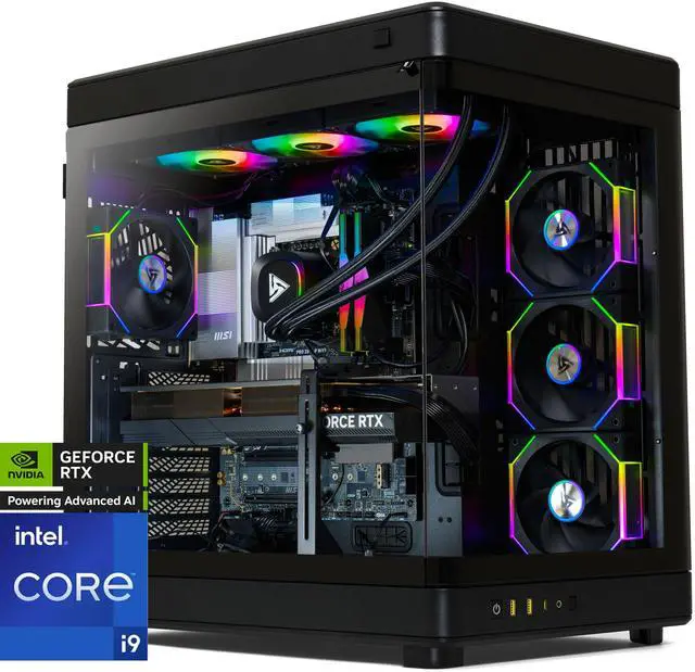 STORMCRAFT Gaming PC WIZARD Intel Core i9-14900KF NVIDIA GeForce RTX 5080 – AI Powered 32GB DDR5 6000MHz RGB 2TB SSD 360mm AIO Windows 11 Home - WI149KFCC-580N1