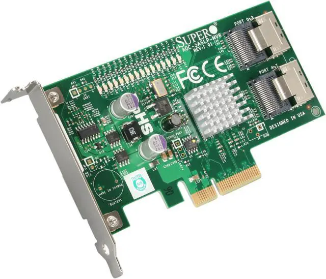 SUPERMICRO AOC-SASLP-MV8 PCI-Express x4 Low Profile SAS RAID Controller