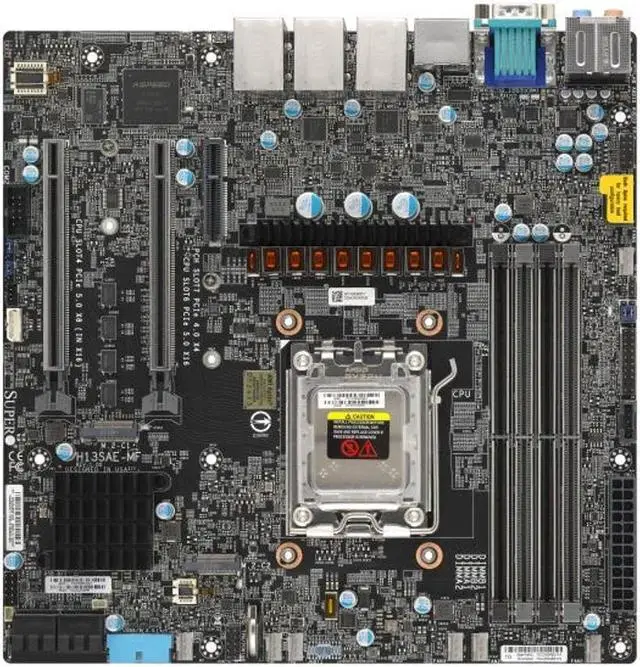Supermicro H13SAE-MF Motherboard Micro-ATX AMD EPYC™ 4005/4004 series Ryzen™ 9000 & 8700G* & 7000 Series single socket LGA-1718