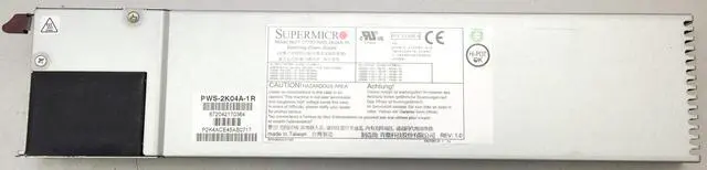 Supermicro PWS-2K04A-1R Power Supply - AC-DC 2000W Titanium Level Redundancy 1U PMBus 1.2