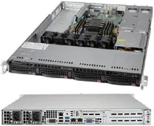 SUPERMICRO SuperChassis CSE-815TQC-R504WB2 Silver 1U Desktop Server Case 500W Redundant