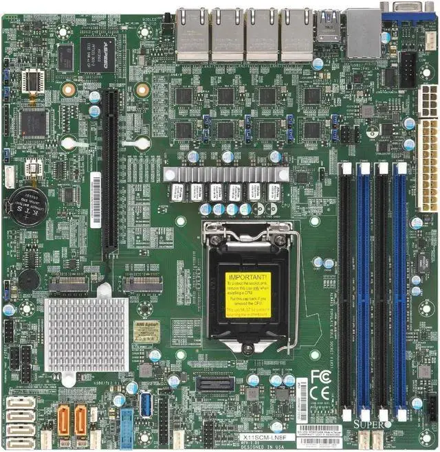 Supermicro X11SCM-LN8F Server Motherboard - Intel Chipset - Socket H4 LGA-1151