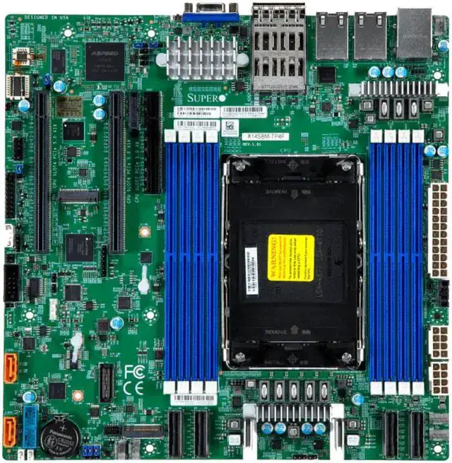 Supermicro X14SBM-TP4F Server Motherboard Intel® Xeon® 6700E-series processors Single Socket LGA-4710 (Socket E2) supported CPU TDP supports Up to 350W TDP