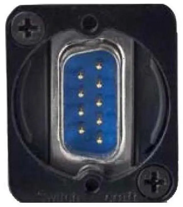 Switchcraft EH Series 9-Pin Male to 9-Pin Male DSUB Connector Black #EHDB9MMB