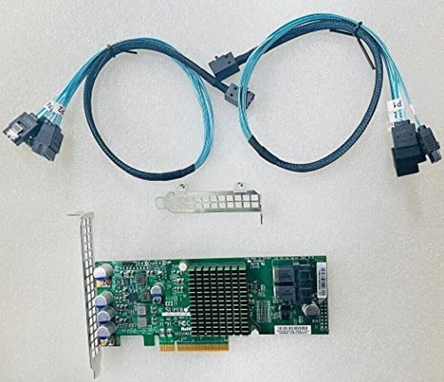 SXTAIGOOD SAS3008 AOC-S3008L-L8E 9300-8I IT-Mode HBA JBOD PCI-E 3.0 SATA/SAS 8-Port SAS3 12Gb/s ZFS FreeNAS UnRAID+2* SFF-8643 SATA Cable
