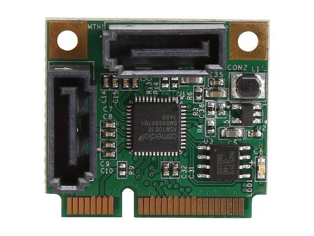 SYBA SI-MPE40095 Low Profile Ready SATA Mini PCI-Express Half Size 2 Port SATA III RAID Controller