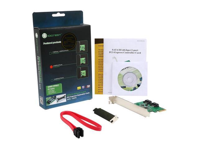SYBA SI-PEX40094 PCI Express Low Profile Ready SATA III 2 Internal 6 Gbps Ports PCI-e Controller Card