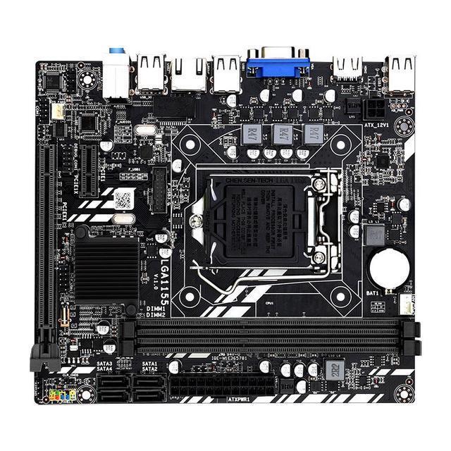Taifast SATA Desktop Motherboard Dual Channels Ethernet For DDR3 Ram Stock H61M LGA 1155 Quality Assured PC GPU M-ATX Motherboard
