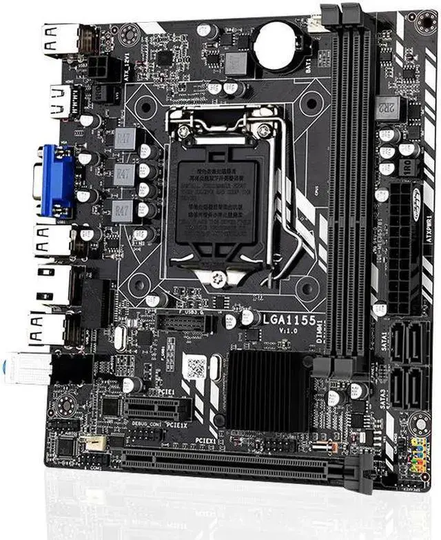 Taifast SATA desktop motherboard Dual channels Ethernet for DDR3 ram stock H61M LGA 1155 quality assured PC GPU M-ATX motherboard