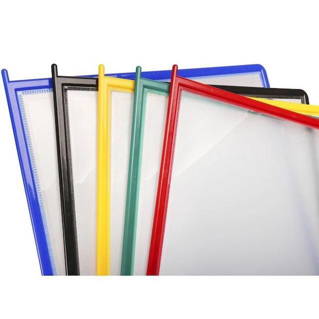 Tarifold Desktop Reference And Display System With 10 Easy-load Letter-size Pockets - Assorted Colors (ezd791)