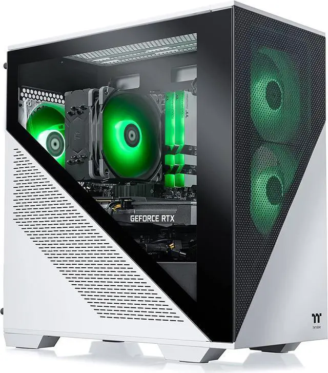 Thermaltake Frostbite 360 Gaming Desktop (AMD Ryzen 5 5600X 6-core ToughRam RGB DDR4 3600Mhz 16GB Memory NVIDIA® GeForce RTX 3060 1TB NVMe M.2 Win10 Home) D1FB-B550-360-LCS