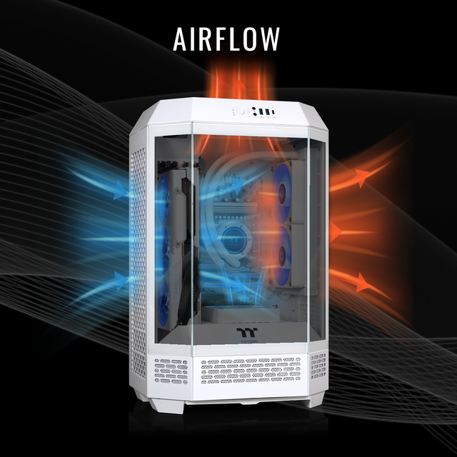 Thermaltake Gaming Desktop PC T3WT-B650-96X-LCS AMD Ryzen 5 7600X 32GB DDR5 2TB NVMe SSD AMD Radeon RX 9060 XT Windows 11 Home