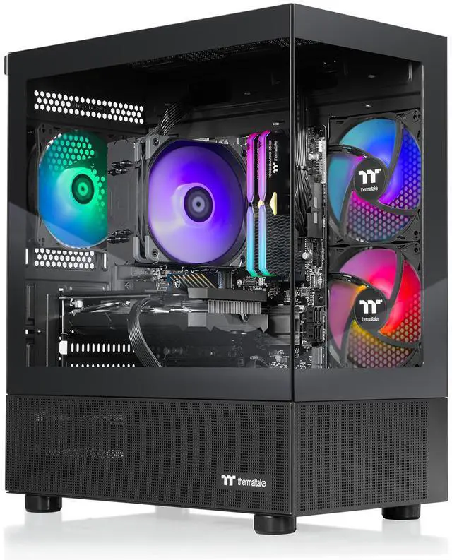 Thermaltake Gaming Desktop PC V17B-B650-96X-LCS AMD Ryzen 5 7600X 32GB DDR5 1TB NVMe SSD AMD Radeon RX 9060 XT Windows 11 Home