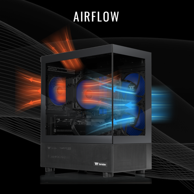 Thermaltake Gaming Desktop PC V17B-B76R-560-LCS Intel Core I5-12600KF 16GB DDR4 1TB NVMe SSD GeForce RTX 5060 Windows 11 Home