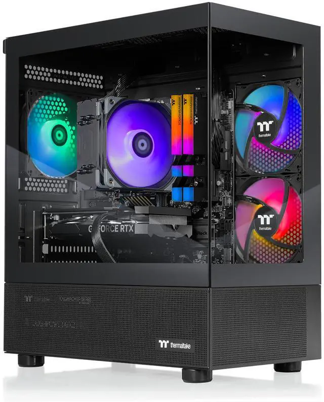 Thermaltake Gaming Desktop PC V17B-B76R-560-LCS Intel Core i5-12600KF 16GB DDR4 1TB NVMe SSD GeForce RTX 5060 Windows 11 Home