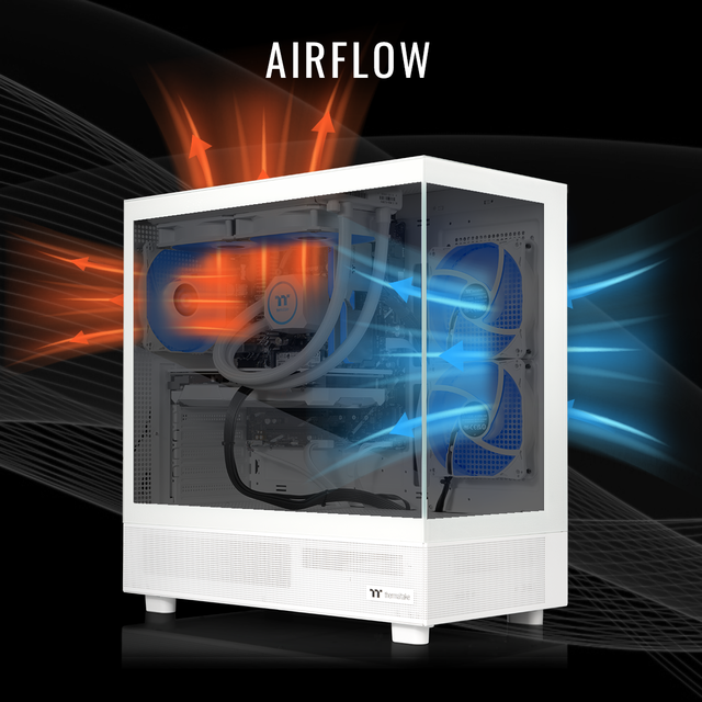 Thermaltake Gaming Desktop PC V27S-B65K-96X-LCS AMD Ryzen 7 7800X3D 32GB DDR5 1TB NVMe SSD AMD Radeon RX 9060 XT Windows 11 Home