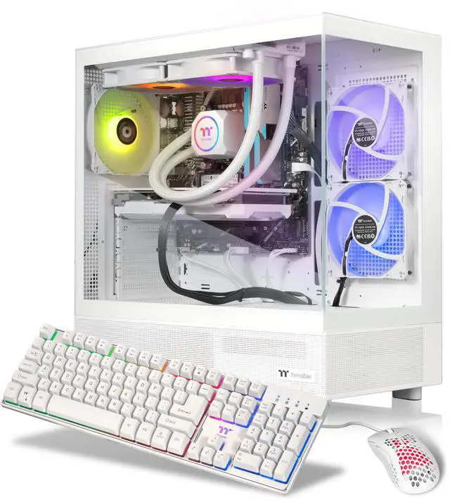 Thermaltake Gaming Desktop PC V27S-B65K-96X-LCS AMD Ryzen 7 7800X3D 32GB DDR5 1TB NVMe SSD AMD Radeon RX 9060 XT Windows 11 Home