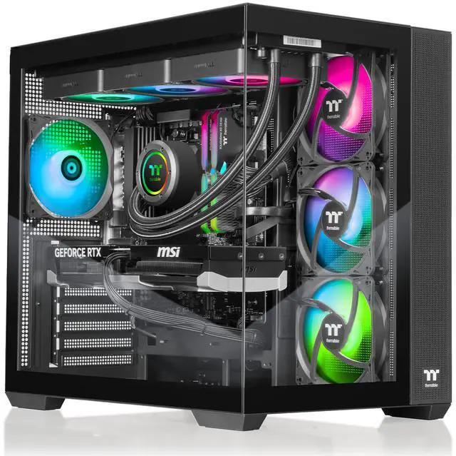 Thermaltake Gaming Desktop PC V38B-B850-580-LCS AMD Ryzen 7 9800X3D 32GB DDR5 1TB SSD GeForce RTX 5080 Windows 11 Home
