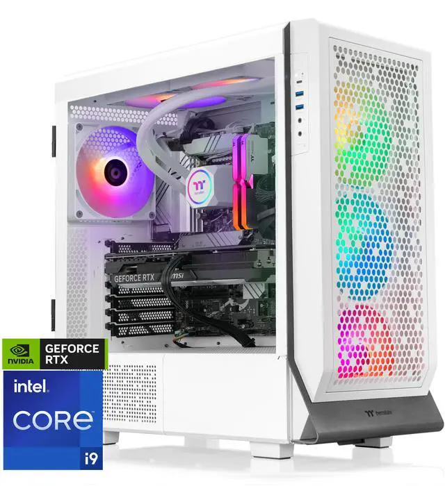 Thermaltake LCGS Apollo i477T Gaming Desktop (Liquid Cooled Intel Core i9-14900KF 32GB DDR5 5600MT/s RGB Memory NVIDIA GeForce RTX 4070Ti Super 2TB NVMe M.2 Wifi) C5AP-Z790-47T-LCS