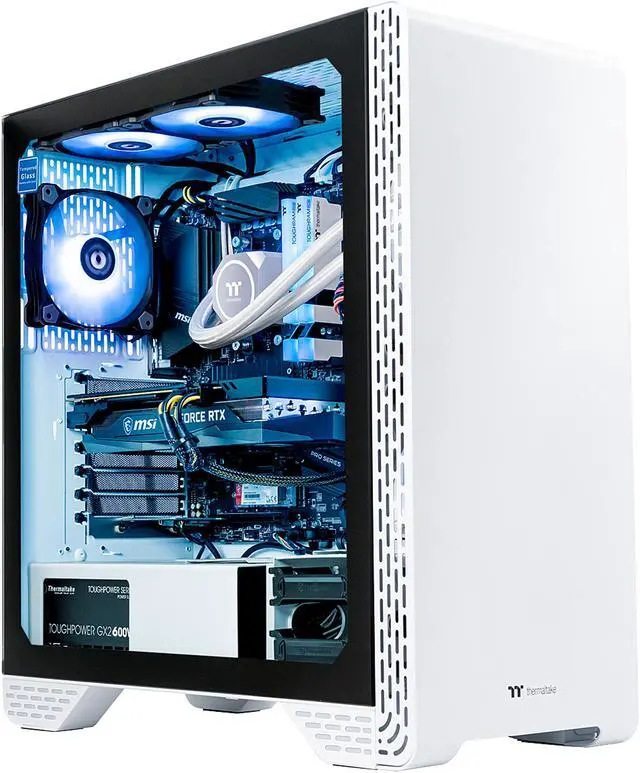 Thermaltake LCGS Glacier 360 Gaming Desktop (AMD Ryzen 5 5600X 6-core 16GB DDR4 3600MHz RGB Memory 1TB NVMe M.2 SSD NVIDIA GeForce RTX 3060 Win10 Home)