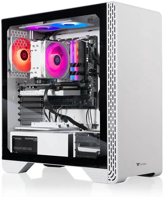 Thermaltake LCGS Glacier i1260S Gaming Desktop (Intel Core i5-12600KF ToughRam DDR4 3600Mhz 16GB RGB Memory NVIDIA GeForce RTX 3060 1TB NVMe M.2 Wifi Win11 Home) S3WT-B760-360-LCS