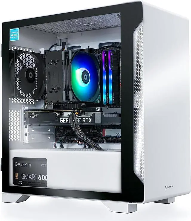 Thermaltake LCGS Glacier i360 R4 Gaming Desktop (Intel Core i5-12400F ToughRam DDR4 3600Mhz 16GB RGB Memory NVIDIA GeForce® RTX 3060 1TB NVMe M.2 Windows 11) S1GL-B66R-360-LCS