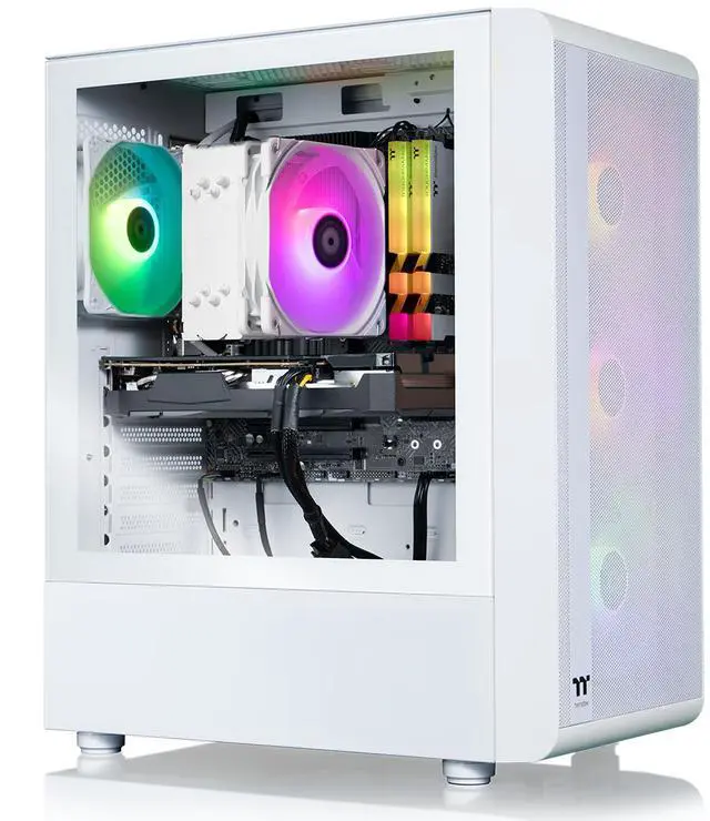 Thermaltake LCGS Quartz i1460 Gaming Desktop (Intel Core i5-14400F ToughRam DDR4 3600Mhz 16GB RGB Memory NVIDIA GeForce RTX 5060 1TB NVMe M.2 Wifi Windows 11) S2QT-B760-560-LCS