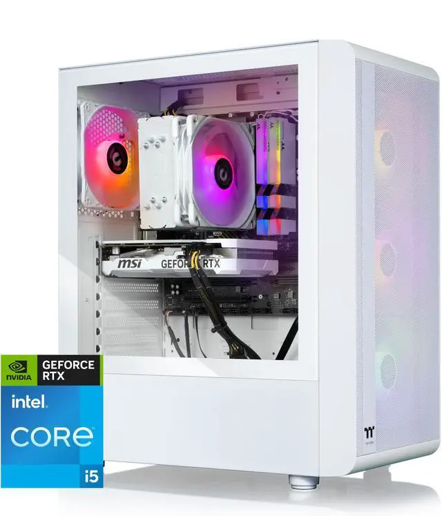 Thermaltake LCGS Quartz i460 R4 Gaming Desktop (Intel Core i5-13400F ToughRam DDR4 3600Mhz 16GB RGB Memory NVIDIA GeForce RTX 4060 1TB NVMe M.2 Windows 11) S2QT-B66R-460-LCS