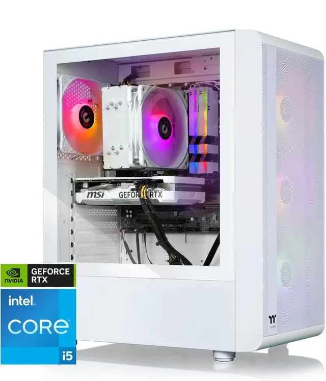 Thermaltake LCGS Quartz i460T R4 Gaming Desktop (Intel Core i5-13400F ToughRam DDR4 3600Mhz 16GB RGB Memory NVIDIA GeForce RTX 4060 Ti 1TB NVMe M.2 Windows 11) S2QT-B66R-46T-LCS