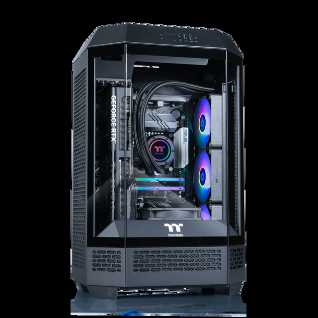 Thermaltake LCGS Reactor I1470 Gaming Desktop (Intel Core I9-14900KF 32GB 6000MT/s DDR5 RGB Memory NVIDIA GeForce RTX 5070 1TB NVMe M.2 WiFi Windows 11) T3BK-B760-570-LCS