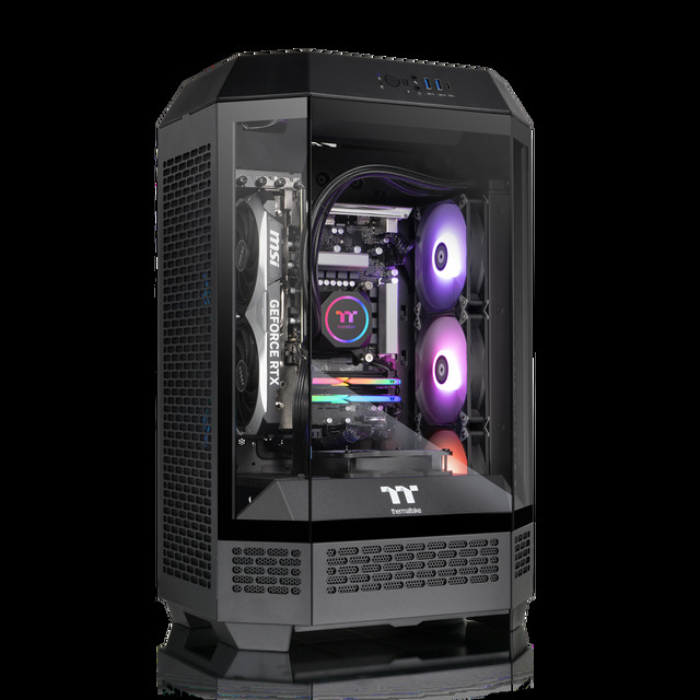 Thermaltake LCGS Reactor U2670T Gaming Desktop (Intel Core Ultra 7 265KF 32GB 6400MT/s DDR5 RGB Memory NVIDIA GeForce RTX 5070 Ti 2TB NVMe M.2 WiFi Windows 11) T3BK-B860-57T-LCS
