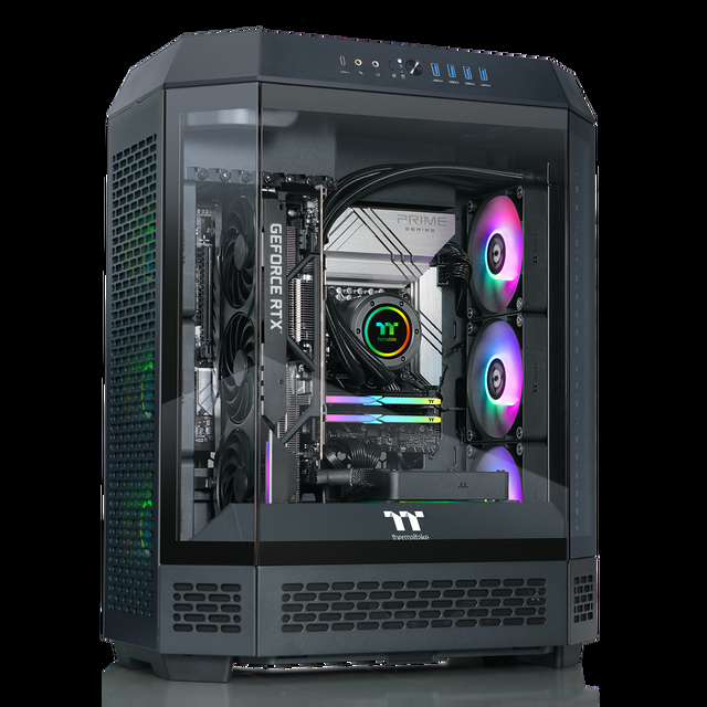 Thermaltake LCGS Reactor U2890 Gaming Desktop (Intel Core Ultra 9 285K ToughRam 32GB DDR5 6400MT/s RGB Memory NVIDIA GeForce RTX 5090 2TB NVMe M.2 Wifi Windows 11) T6BK-Z890-590-LCS