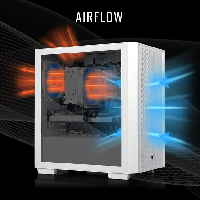 Thermaltake LCGS Versa I1260S Gaming Desktop (Intel Core I5-12600KF ToughRam DDR4 3600Mhz 16GB RGB Memory NVIDIA GeForce RTX 3060 1TB NVMe M.2 Wifi Win11 Home) H16S-B760-360-LCS