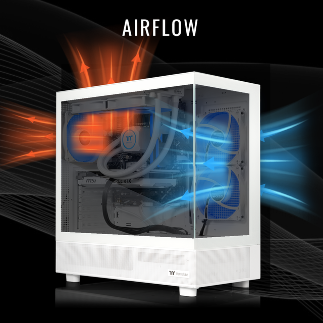 Thermaltake LCGS View 7870TS-270Gaming Desktop (AMD Ryzen 7 7800X3D ToughRam 32GB DDR5 6400MT/s RGB Memory NVIDIA GeForce RTX 5070 Ti 2TB NVMe M.2 Wifi Windows 11) V27S-B850-57T-LCS