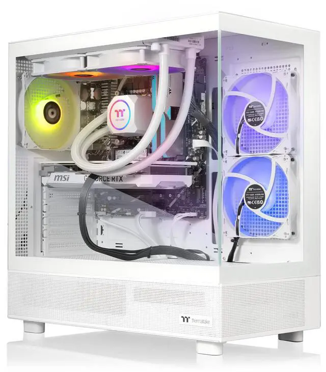 Thermaltake LCGS View 7870TS-270Gaming Desktop (AMD Ryzen 7 7800X3D ToughRam 32GB DDR5 6400MT/s RGB Memory NVIDIA GeForce RTX 5070 Ti 2TB NVMe M.2 Wifi Windows 11) V27S-B850-57T-LCS