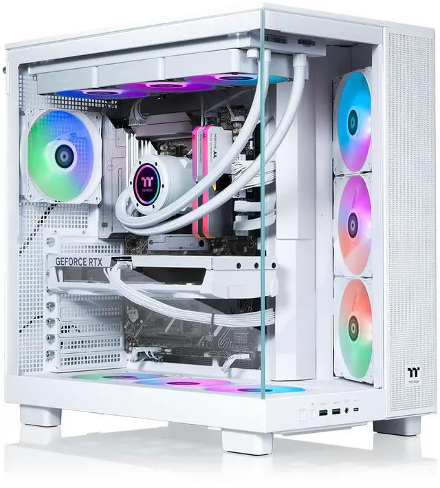 Thermaltake LCGS View 9590S-380XL Gaming Desktop (AMD Ryzen 9 9950X3D ToughRam 32GB DDR5 6000MT/s RGB Memory NVIDIA GeForce RTX 5090 2TB NVMe M.2 Wifi Windows 11) VXLS-X87S-590-LCS